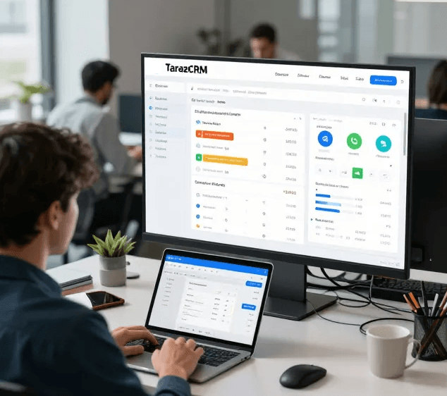 داشبورد اتوماسیون هوشمند TarazCRM با گزارشات فروش و مدیریت سرنخها